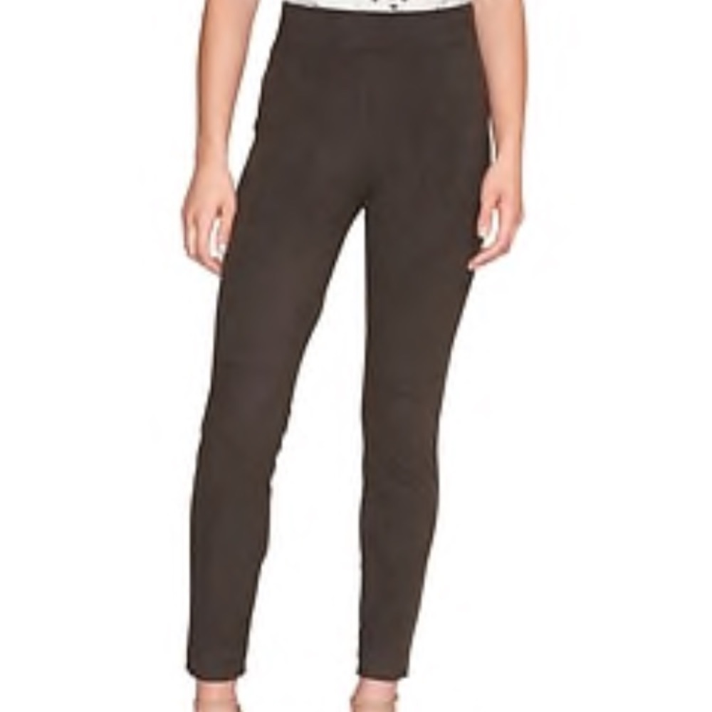 Banana Republic- faux suede pant - brown 8 - Picture 1 of 4
